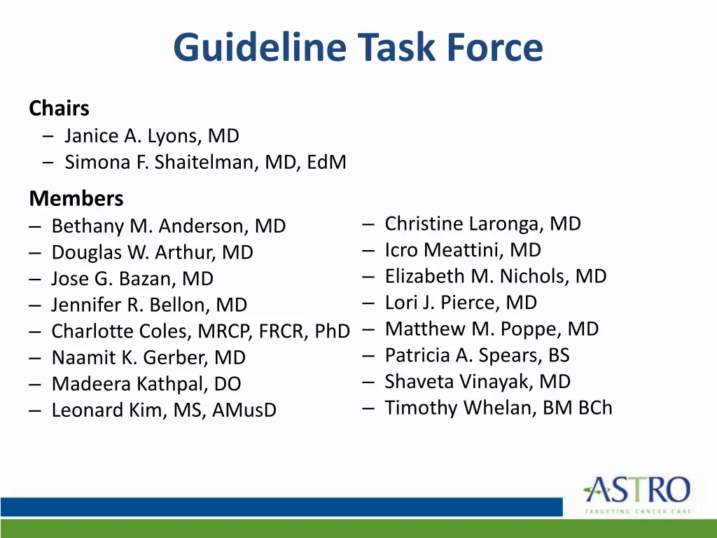 guideline task force