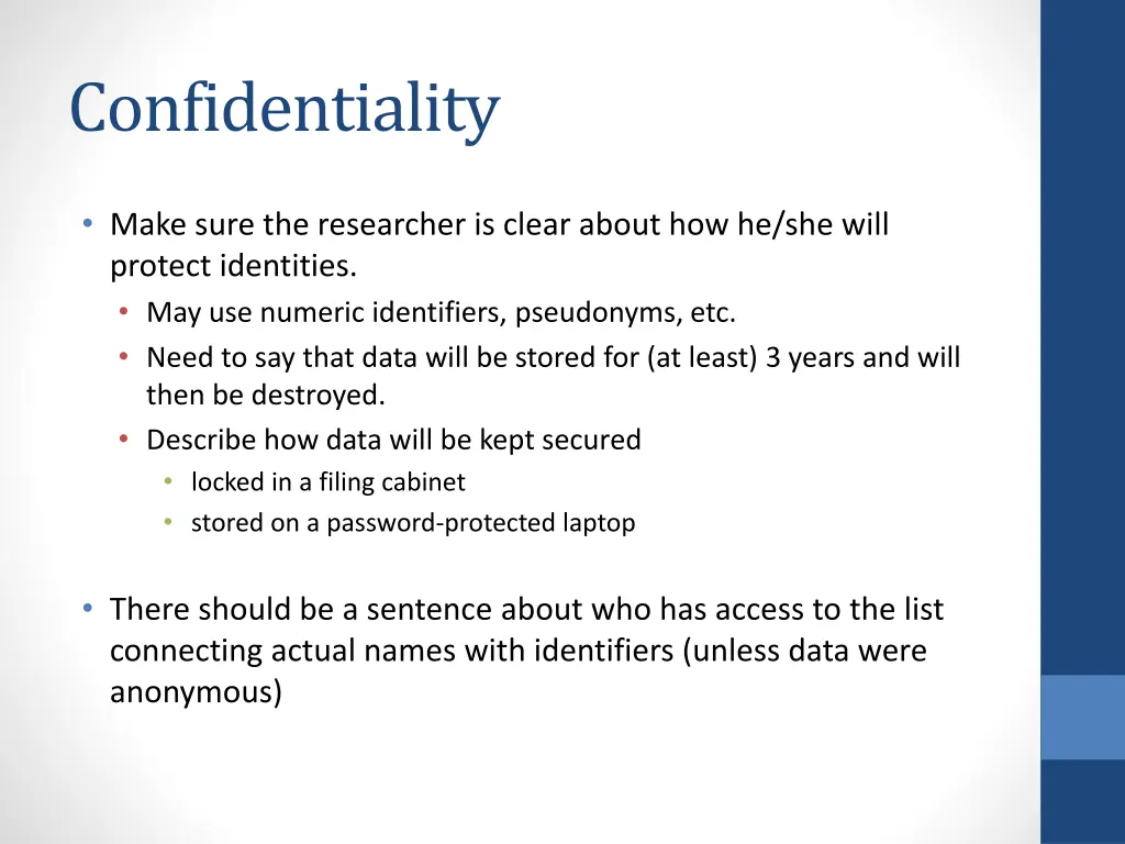 confidentiality