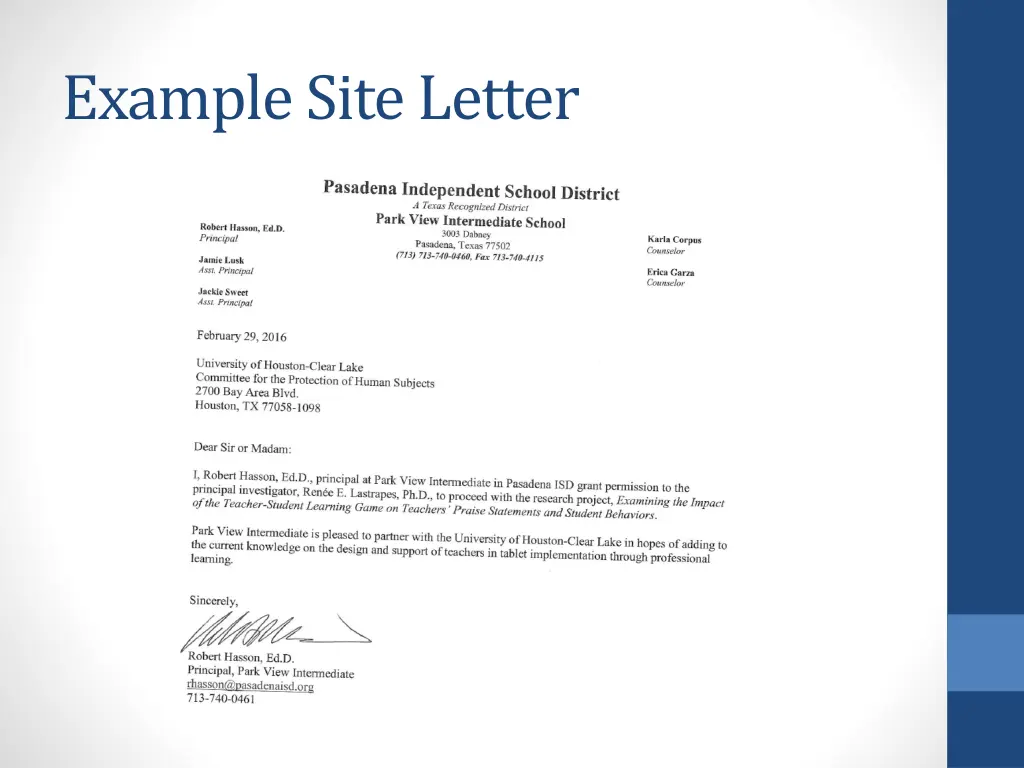 example site letter