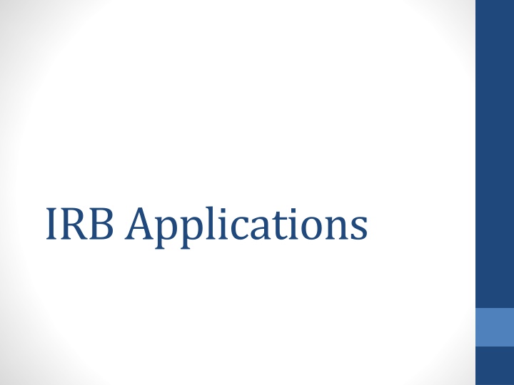 irb applications