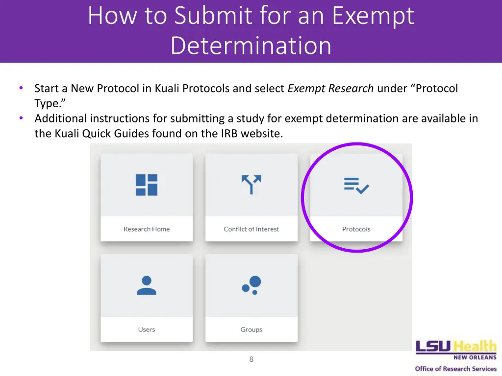 how to submit for an exempt determination