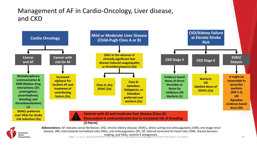 management of af in cardio oncology liver disease