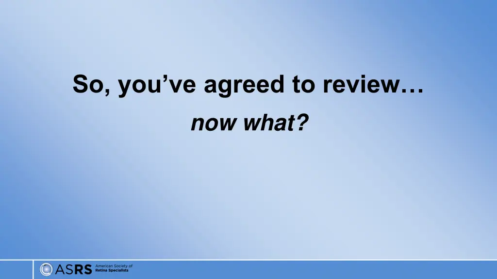 so you ve agreed to review now what