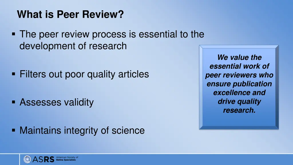 what is peer review