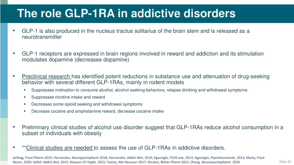 the role glp 1ra in addictive disorders