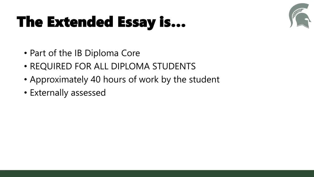 the extended essay is the extended essay is