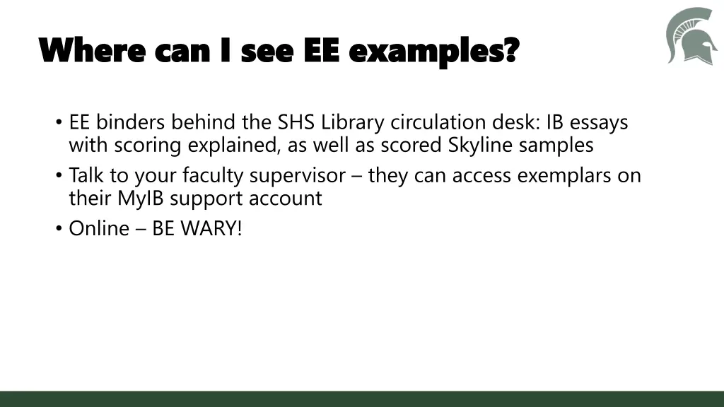 where can i see ee examples where