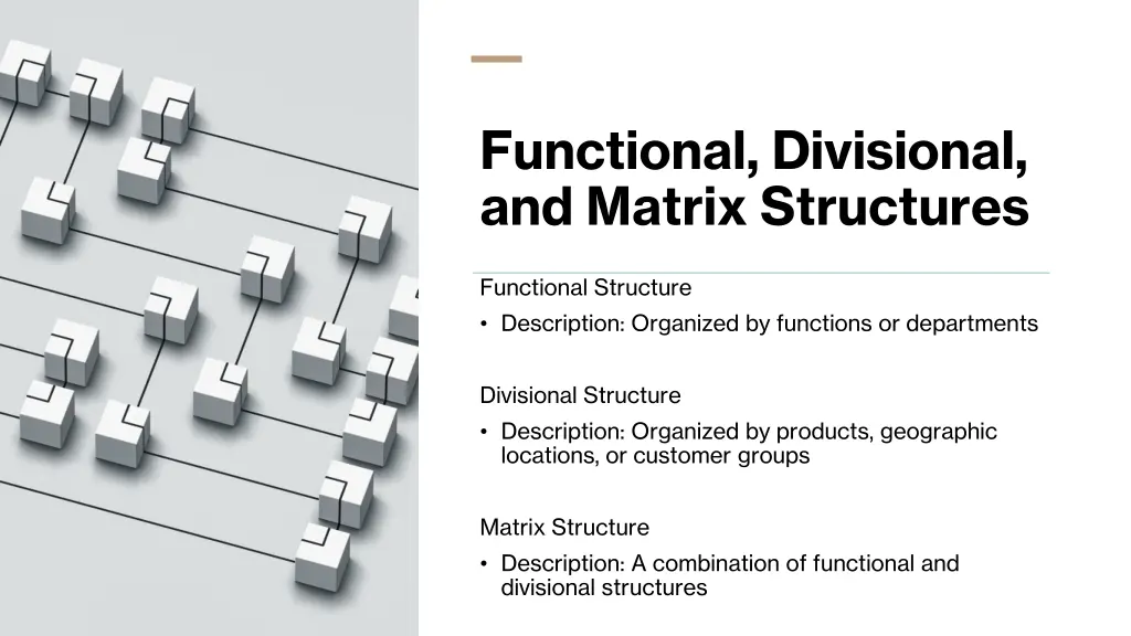 functional divisional and matrix structures