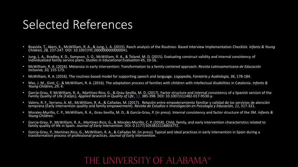 selected references