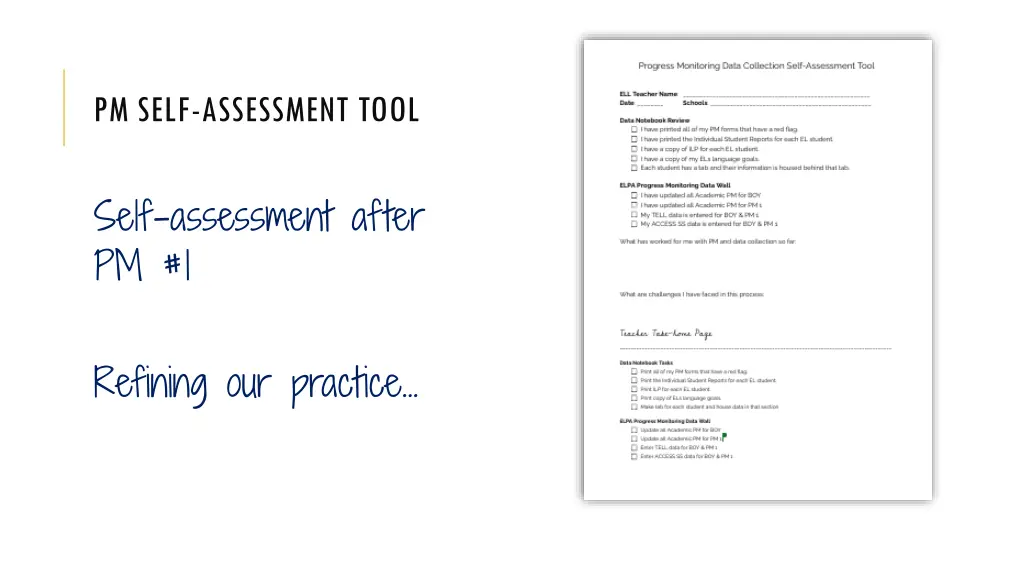 pm self assessment tool