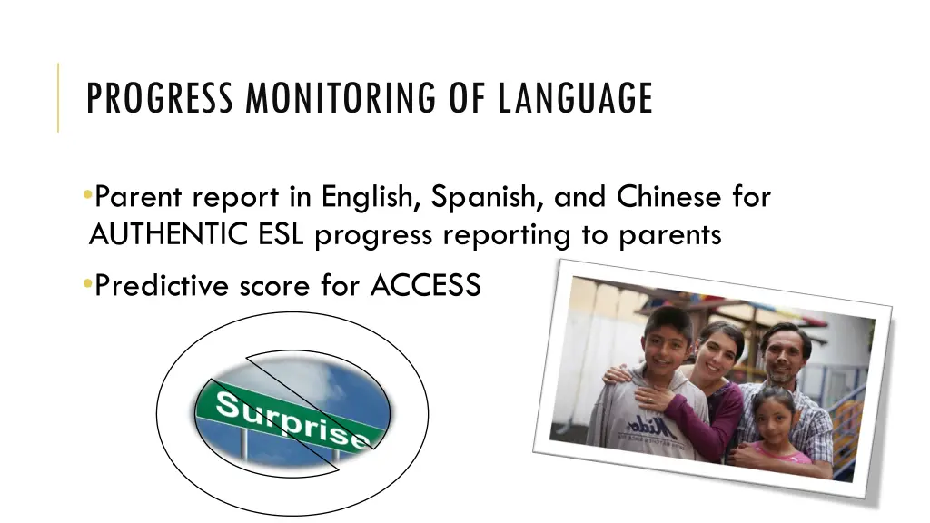 progress monitoring of language