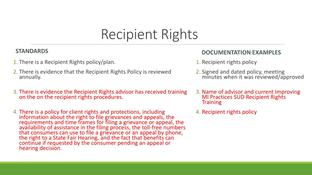 recipient rights