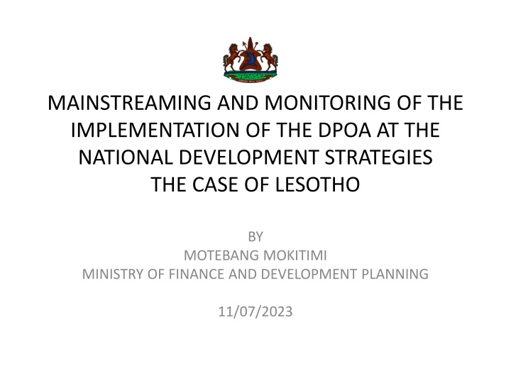 mainstreaming and monitoring