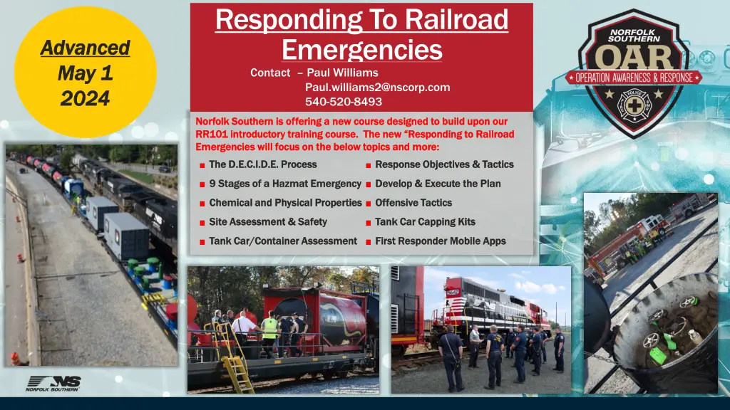 responding to railroad emergencies contact paul