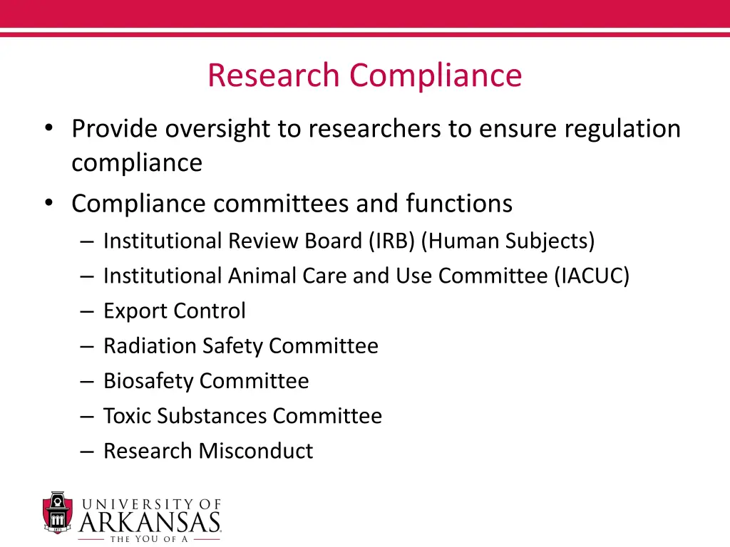 research compliance