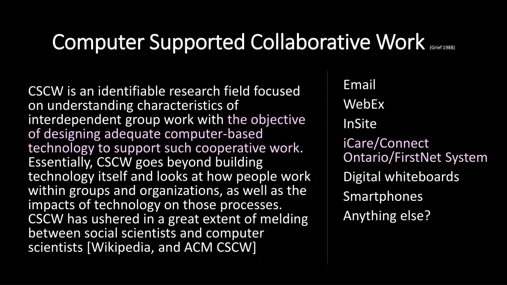 computer supported collaborative work computer