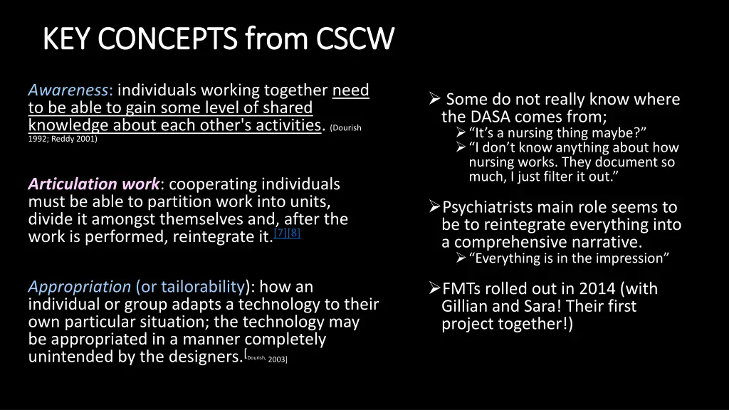 key concepts from cscw key concepts from cscw