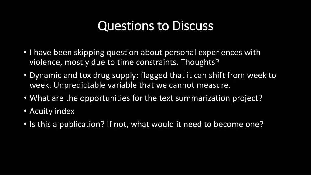 questions to discuss questions to discuss