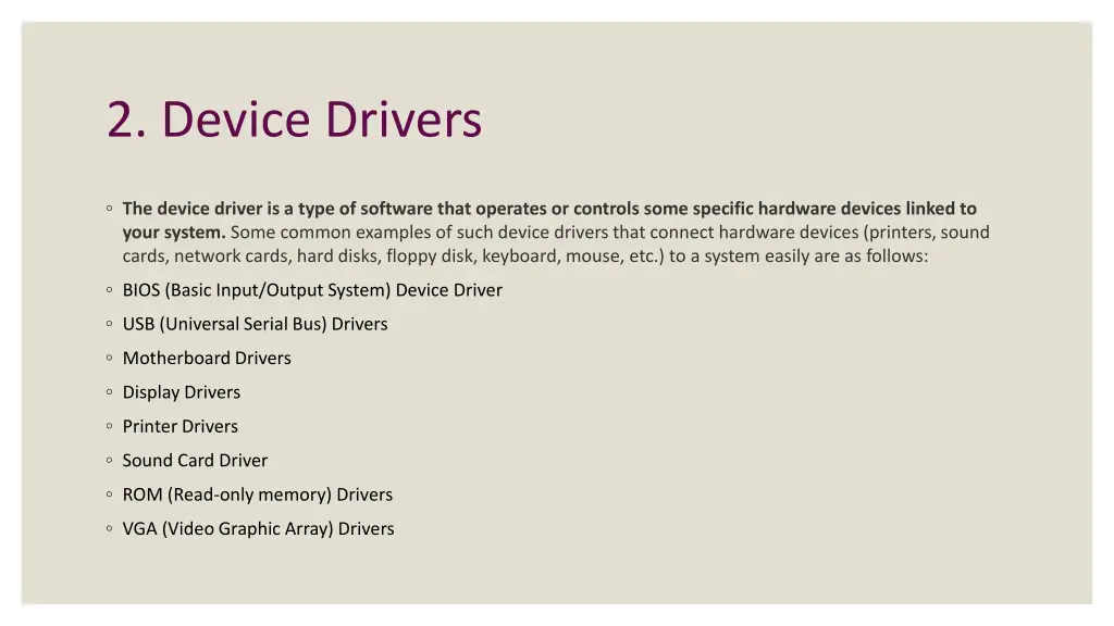 2 device drivers