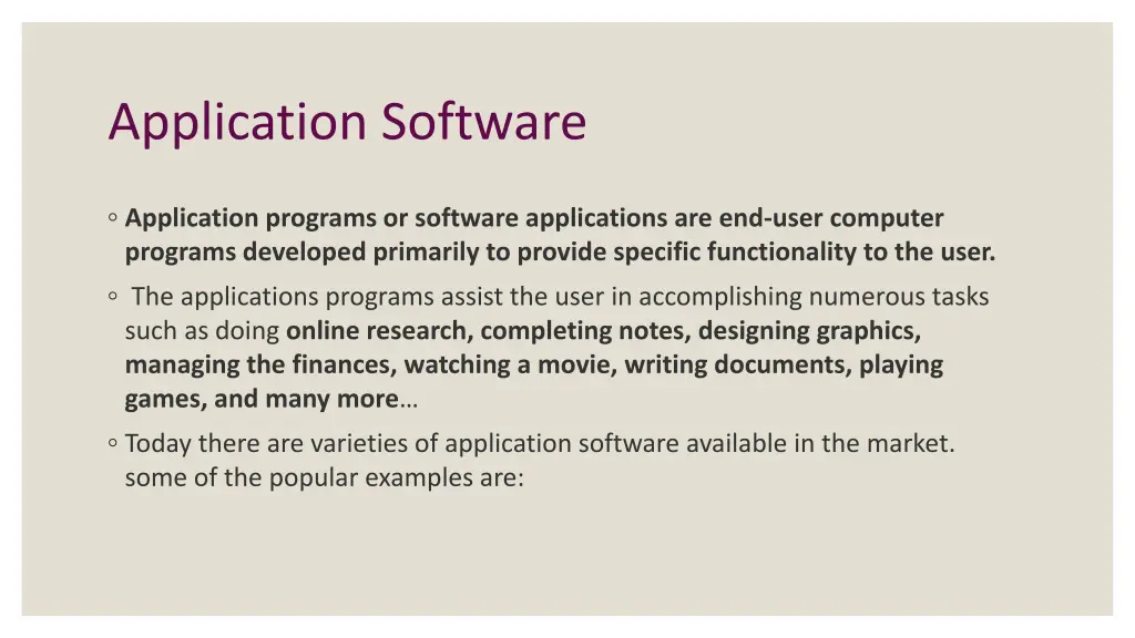 application software