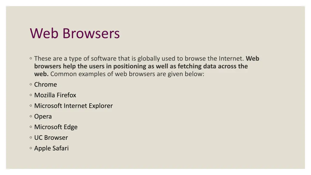 web browsers