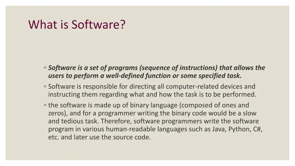 what is software