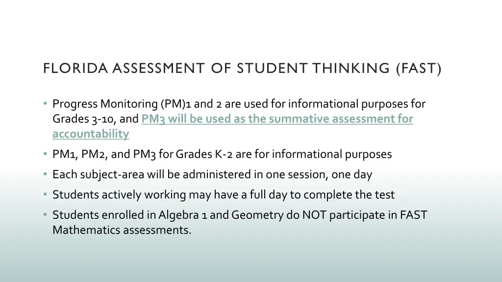 florida assessment of student thinking fast 1