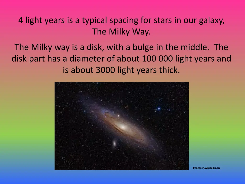 4 light years is a typical spacing for stars