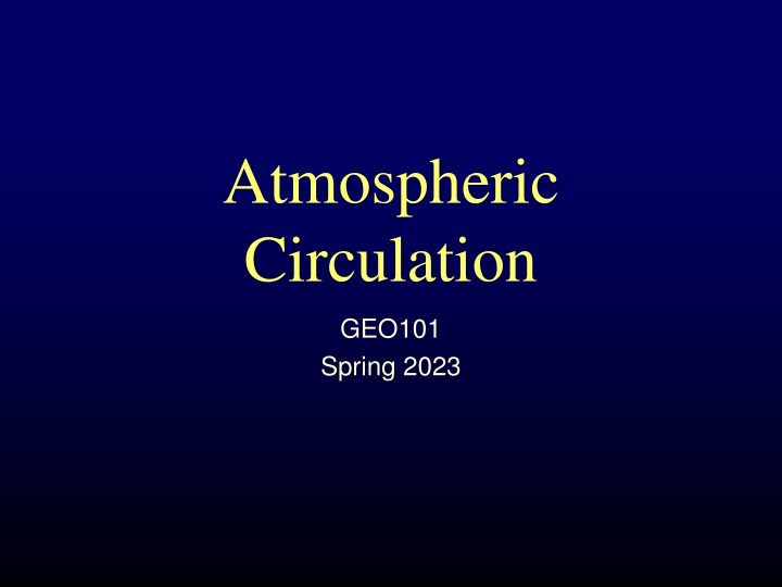 atmospheric circulation