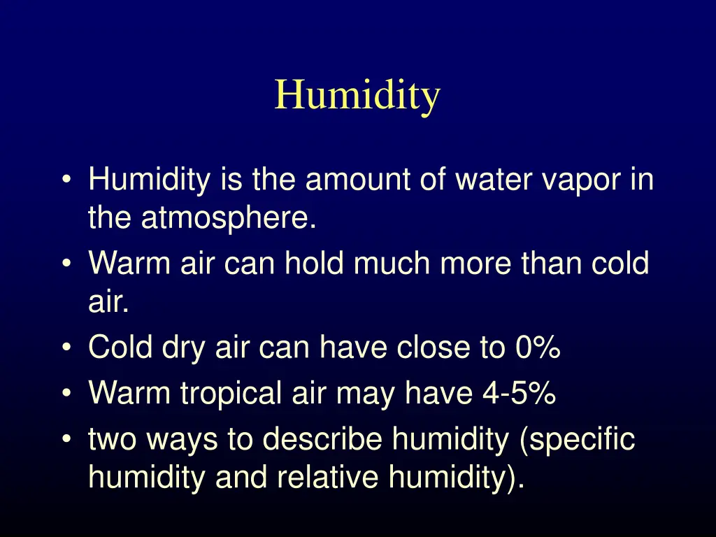 humidity