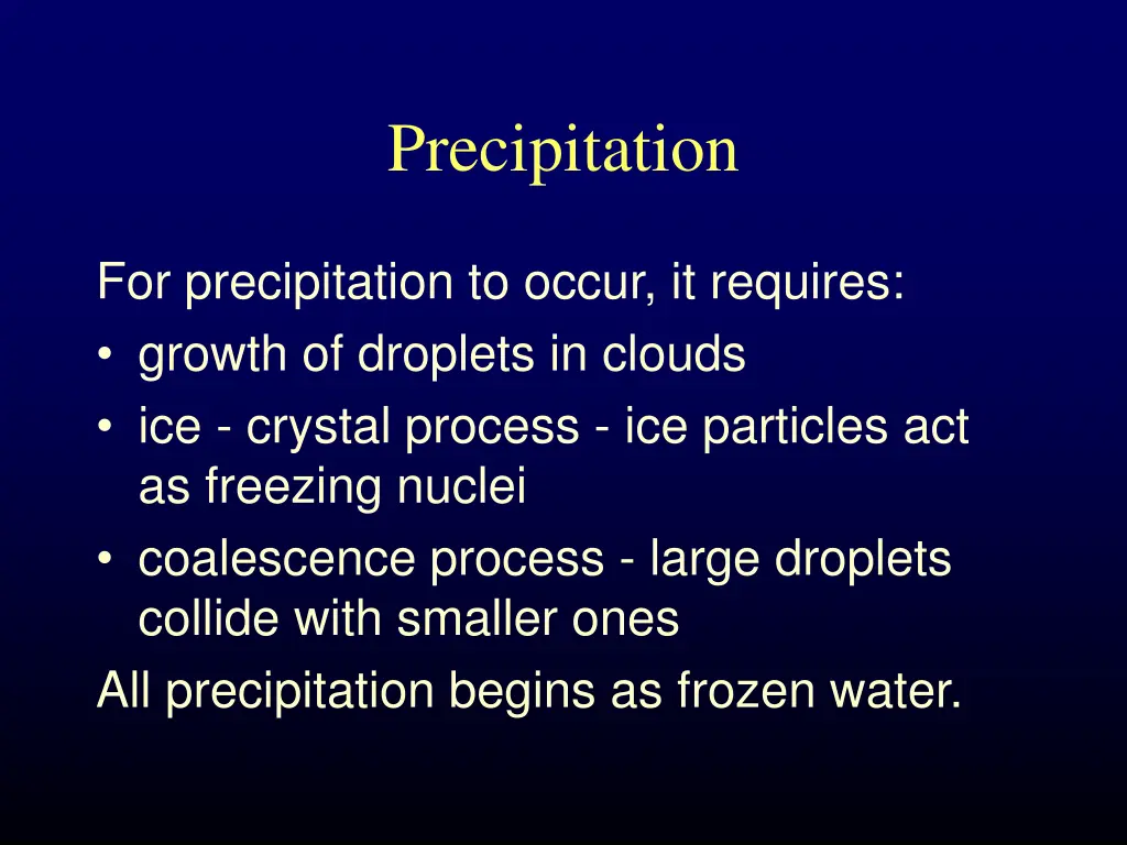 precipitation