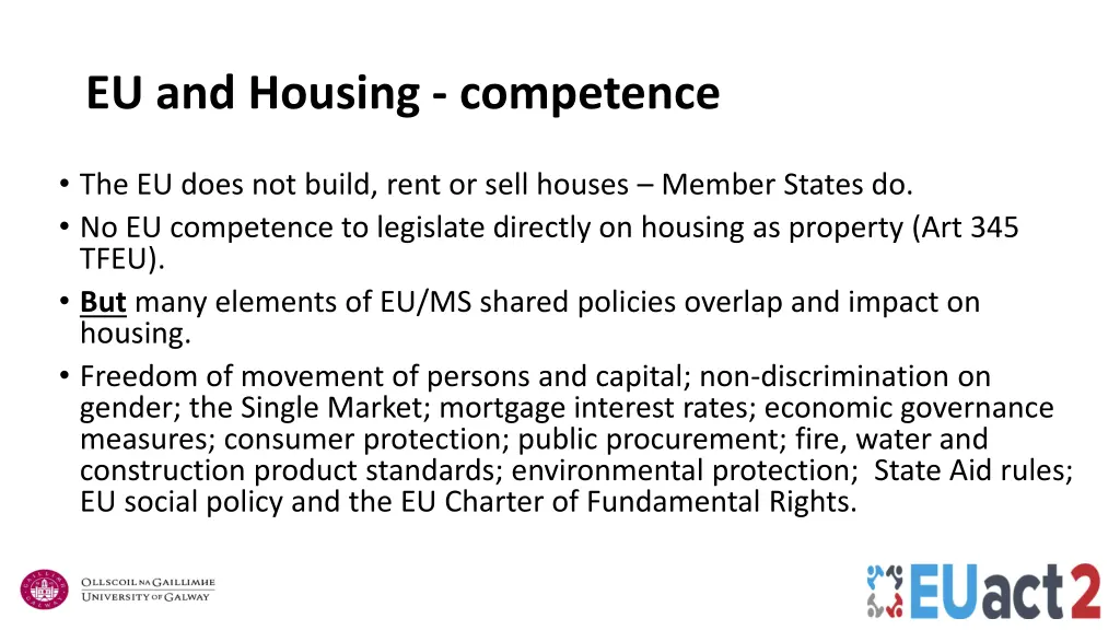 eu and housing competence