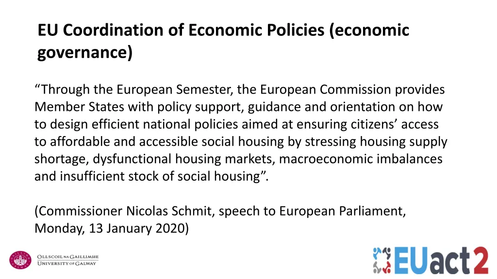 eu coordination of economic policies economic