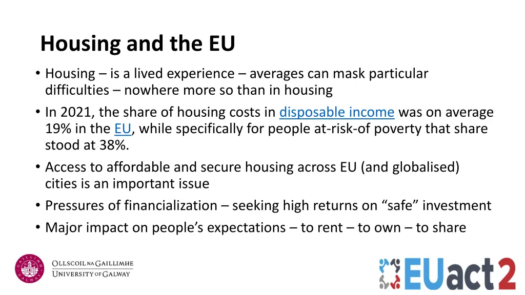 housing and the eu housing is a lived experience