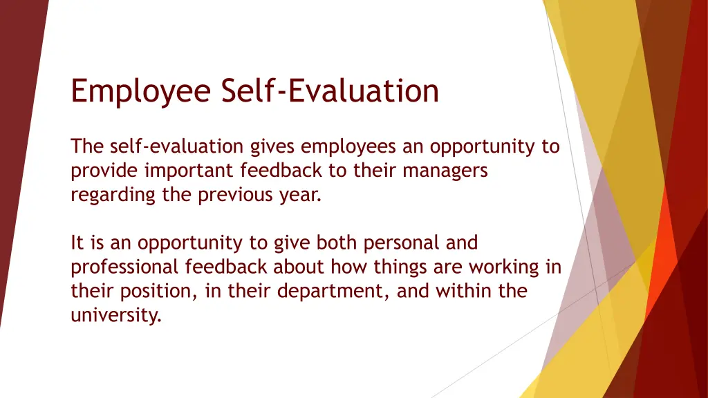 employee self evaluation