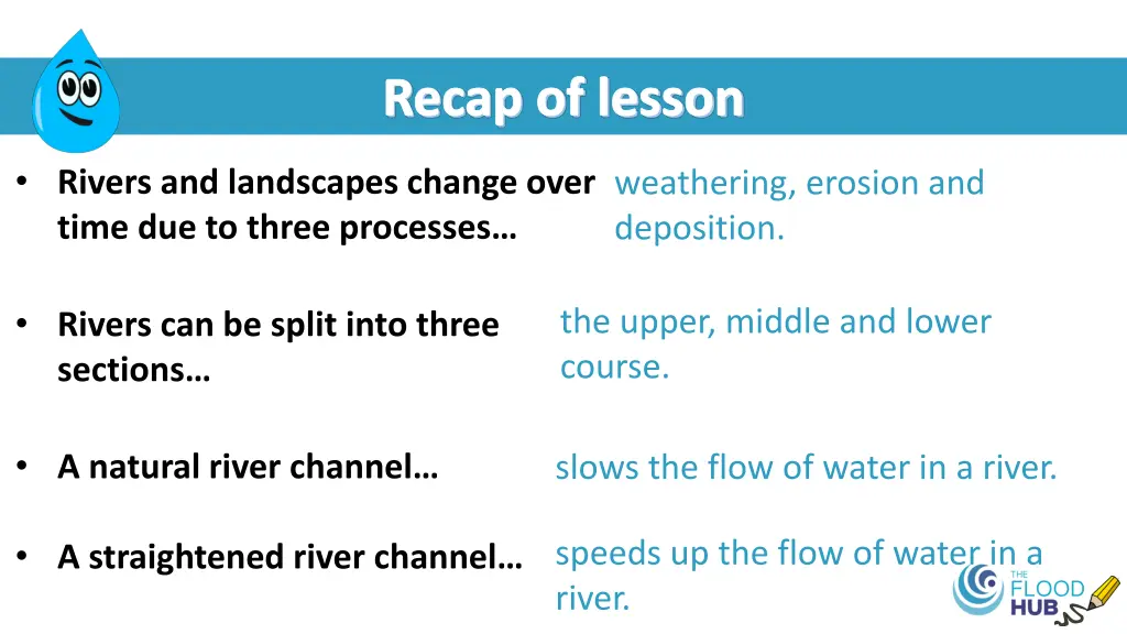 recap of lesson