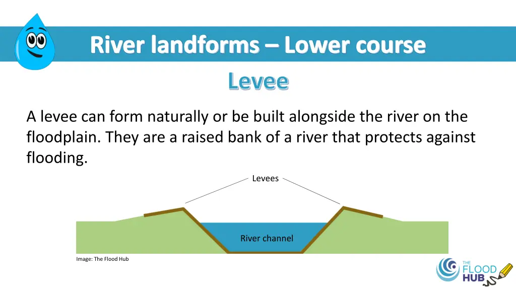 river landforms lower course levee