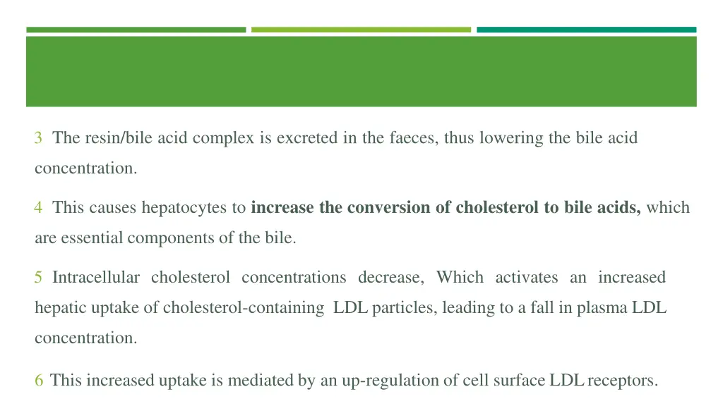 3 the resin bile acid complex is excreted