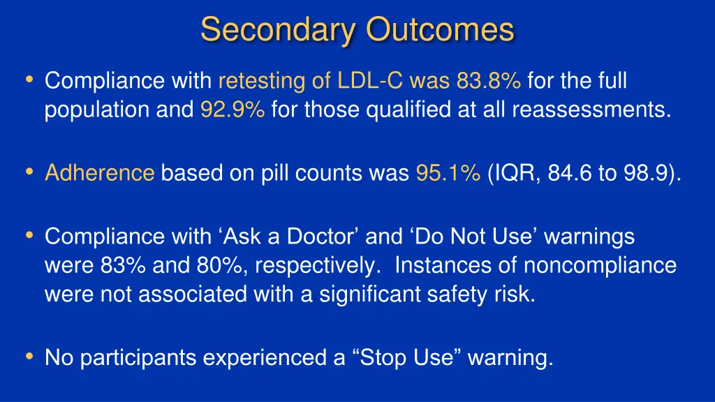 secondary outcomes