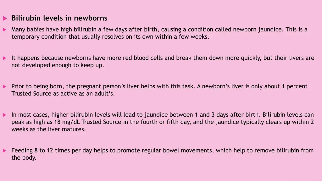 bilirubin levels in newborns