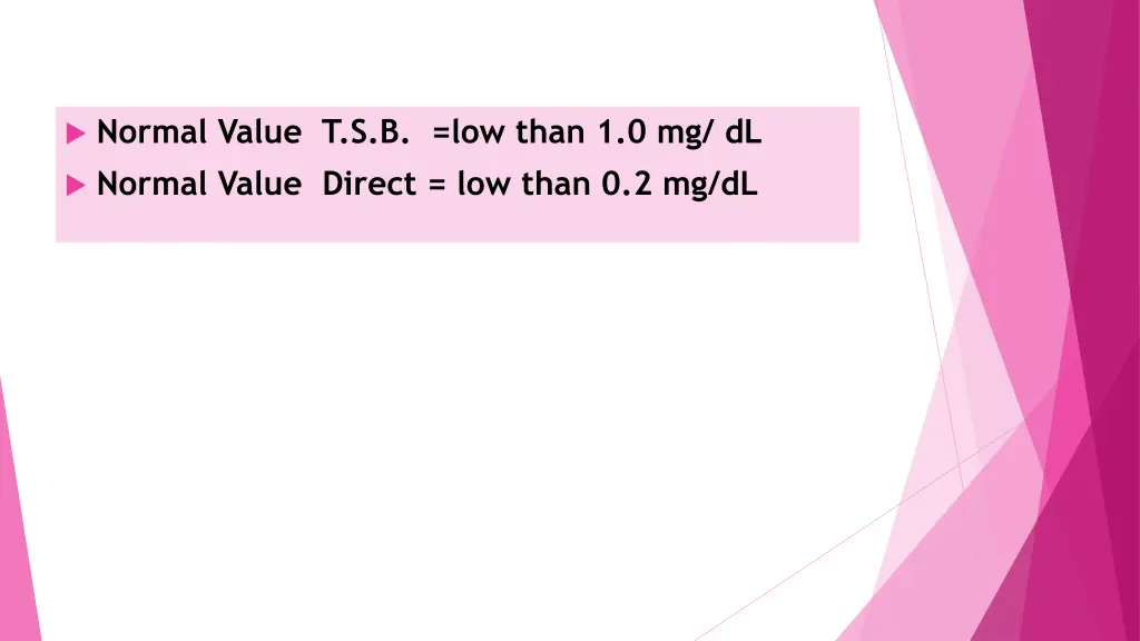 normal value t s b low than 1 0 mg dl normal