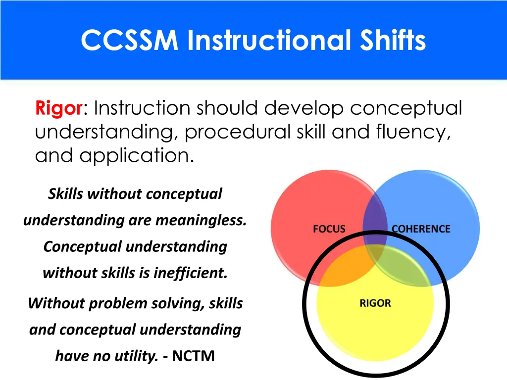 ccssm instructional shifts 2