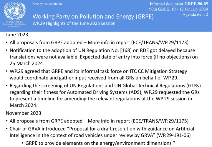 informal document grpe 90 05 90th grpe