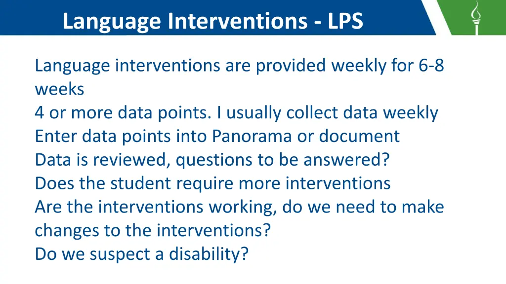 language interventions lps