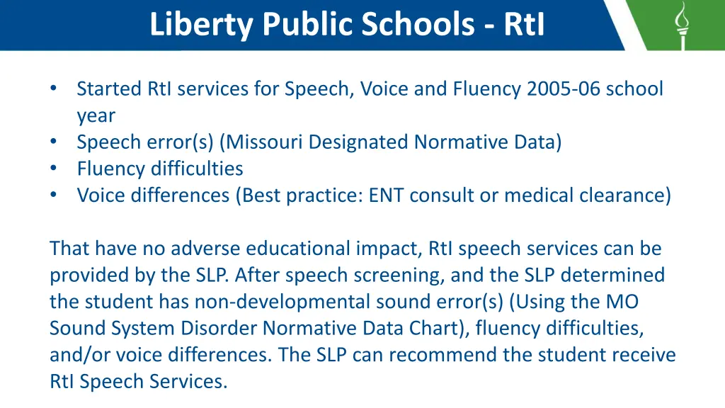 liberty public schools rti