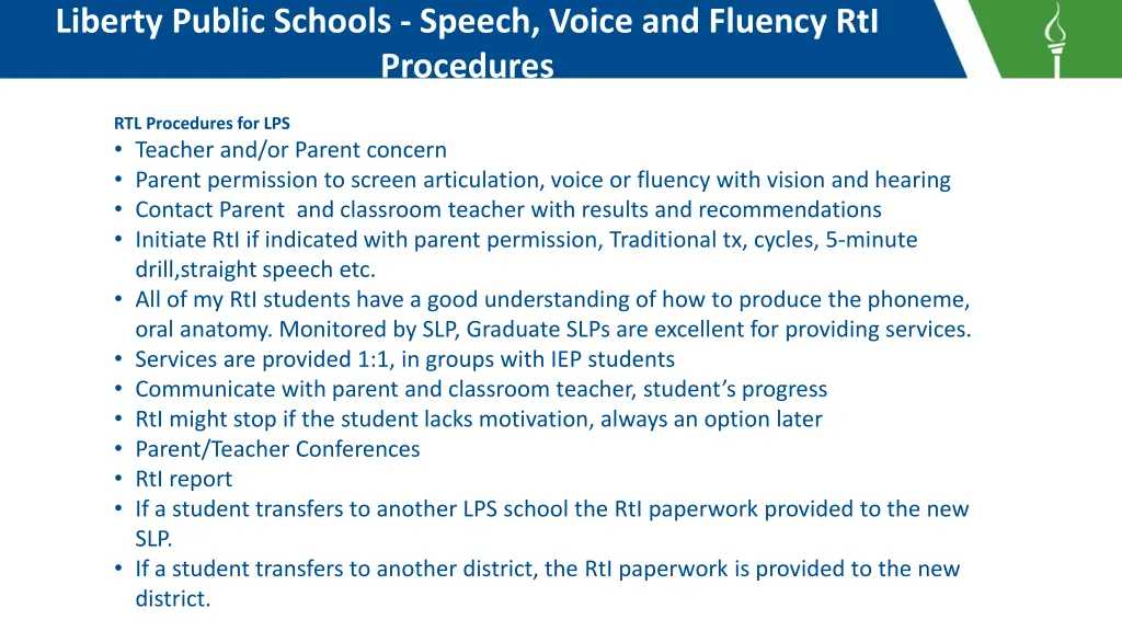 liberty public schools speech voice and fluency