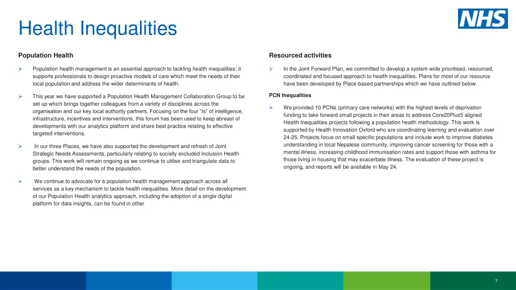 health inequalities 1