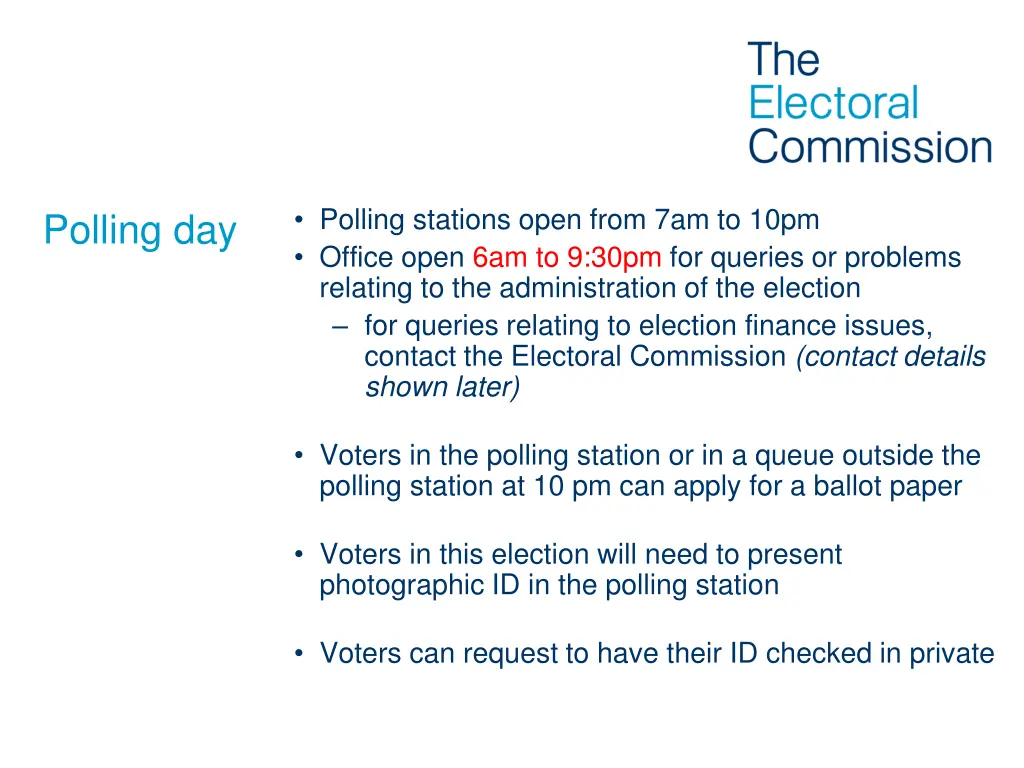 polling stations open from 7am to 10pm office