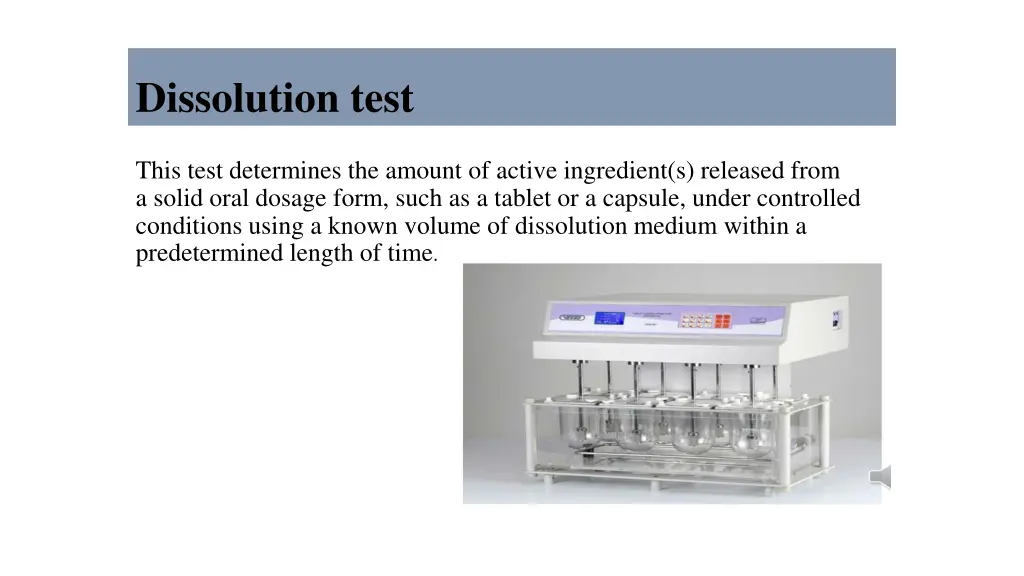 dissolution test