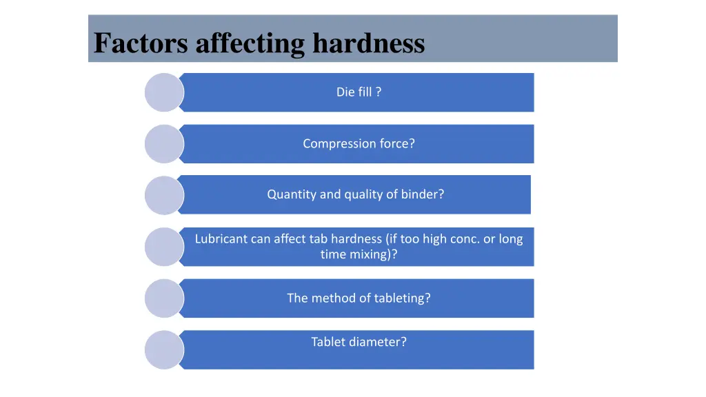 factors affecting hardness